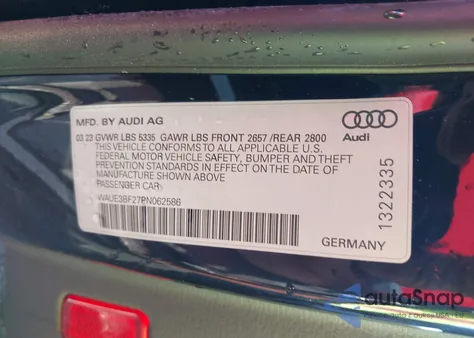 2023 Audi A6 Premium Plus 45 Tfsi Quattro S Tronic из США, поврежденный, VIN WAUE3BF27PN062586